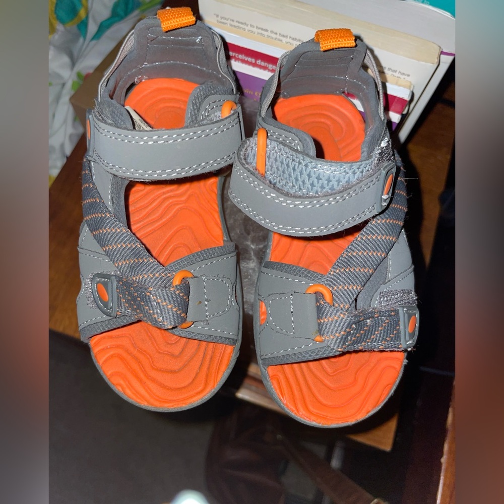 EUC boys sandals + free crocs